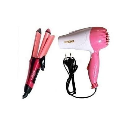 Nova 2-in-1 Hair Curler And Straightener Plus Hair Dryer | Konga Online  Shopping