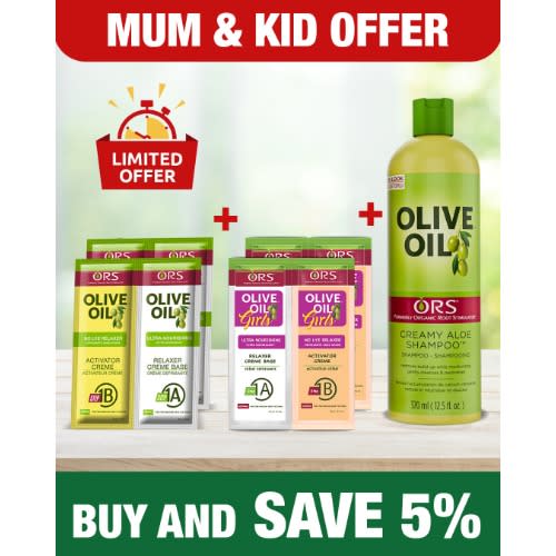 Mum & Kid Offer (2 Olive  Oil Relaxer + 2 Olive Oil Girls + 1 Olive Oil Bottle Shampoo).