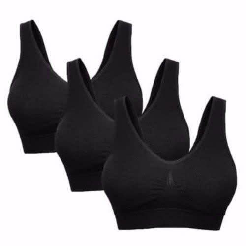Women's Padded Sports Bra Black Set Of 3 Konga Online Shopping