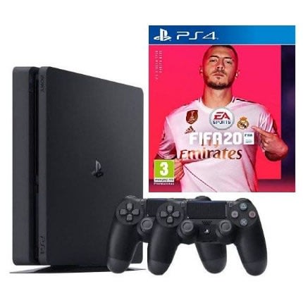 Åre gravid nyhed Sony PS4 500GB + Fifa 20 + 2 Controller- Black | Konga Online Shopping
