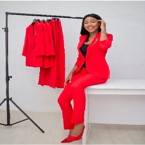 Red blazer store and red pants