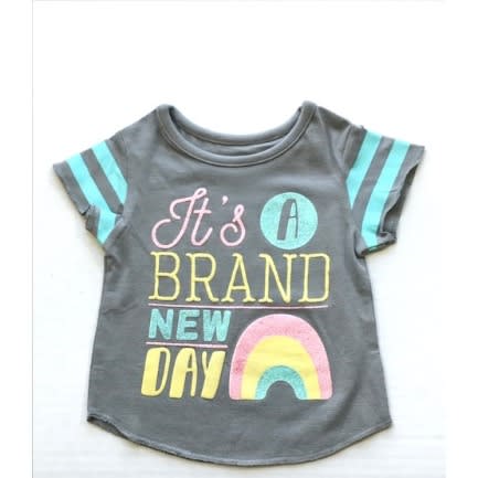 Falls Creek Baby Girl Taped Arm Short Sleeve T Shirt Top Konga