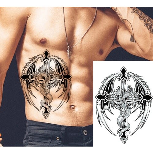 dragon cross tattoo designs  Clip Art Library