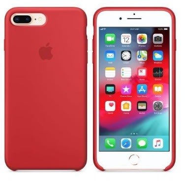 silicon back case for iphone 7 8 plus red