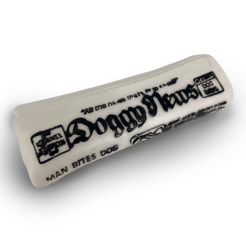 Squeaky newspaper hot sale dog toy
