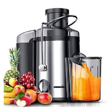 Polystar Electric Juice Extractor,Feeding Tube, 1.2ltr Fruit Pomace Cup, 3 Speed -PV-JE3338K.