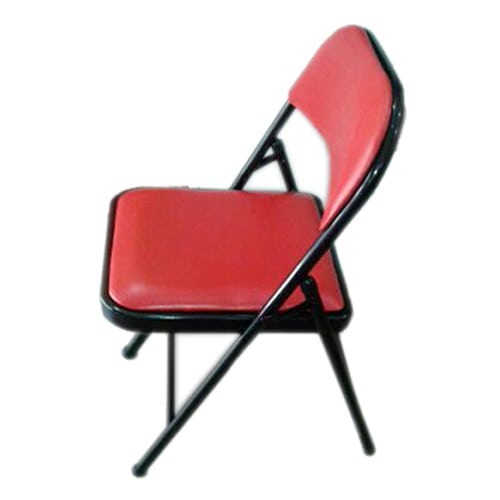 red padded folding chairs