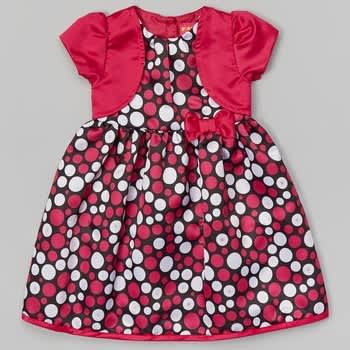 Park Bench Kids Pink White Polka Dot Bolero Dress Konga Online