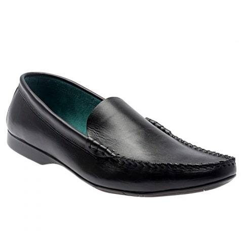 O'tega Plain Leather Loafers - Black | Konga Online Shopping