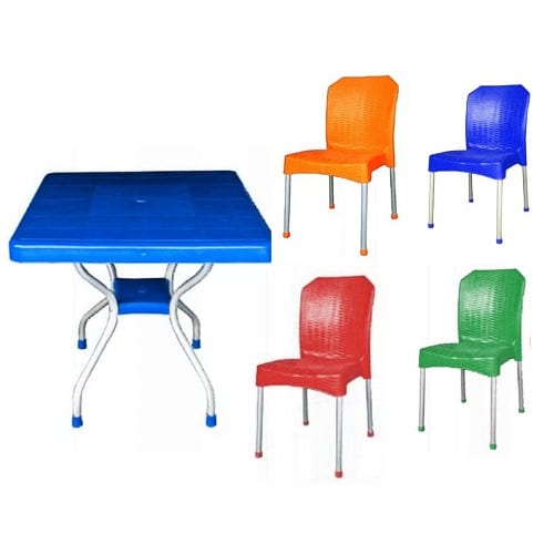 Plastic Armless Chair With Aluminum Legs Aluminum Legs Plastic Table Multicolour Konga Online Shopping