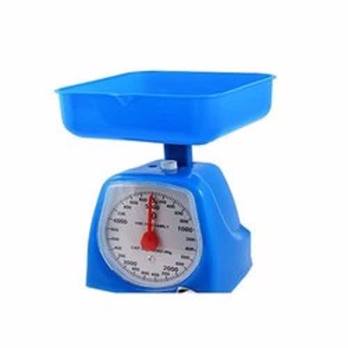 blue kitchen scales