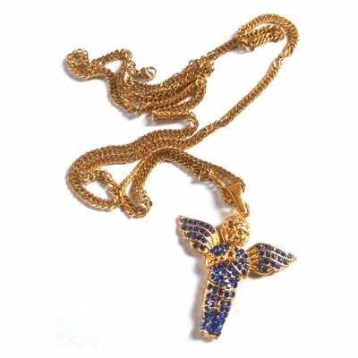 A S Praying Baby Angel Pendant With 14 Neck Chain Gold Konga A S Praying Baby Angel Pendant With 14