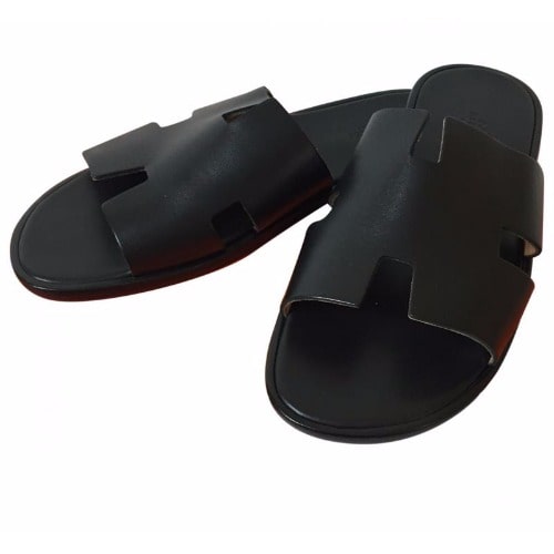 Tee Mask Premium Classic Leather Slipper - Black | Konga Online Shopping