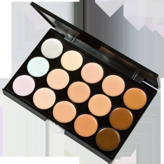 Professional 15 Colors Concealer Face Cream Camouflage Makeup Palettes Konga Ping - Cream Color Palette Makeup