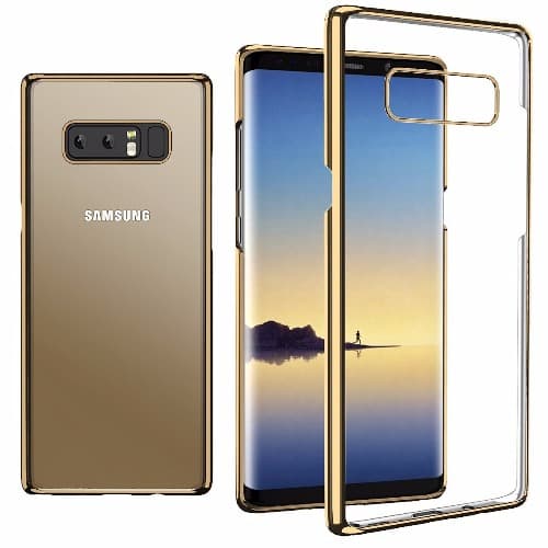 protective back case for samsung galaxy note 8 hard pc transparent gold