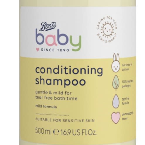 boots baby sensitive conditioning shampoo