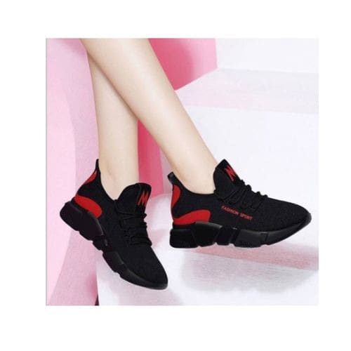 red female sneakers