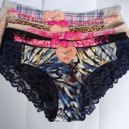 Panties For Ladies With Back Lace 6pcs