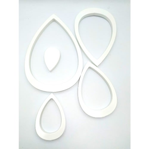 Acrylic Raindrop Wooden Wall Sticker 20 Pieces White Konga Online Shopping