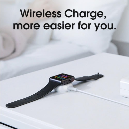 W54 Wireless Charging Heart Rate Fitness Smart Watch Black