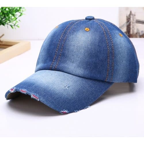 Blue sale jean cap