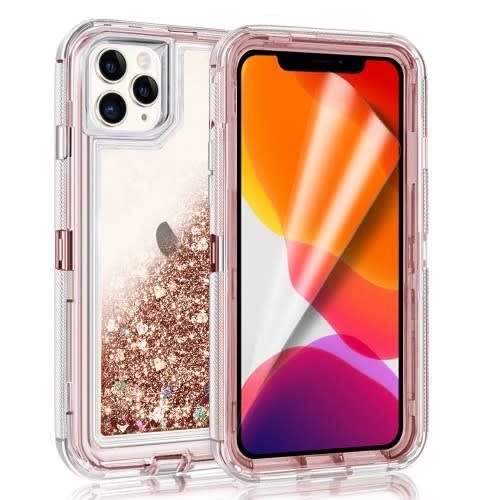 Heart Liquid Glitter Case For Iphone 12 Pro Max Rose Gold Konga Online Shopping