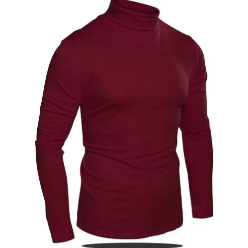 maroon turtleneck t shirt