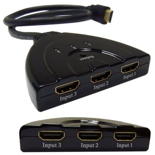 Hdmi Switcher-selector Cable - 3 Hdmi Female Input X 1 Hdmi Male Output ...