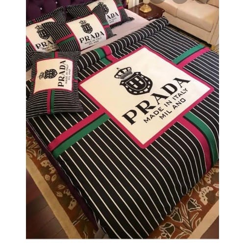 Duvet With Bedsheet And 4 Pillowcases - Prada Print | Konga Online Shopping