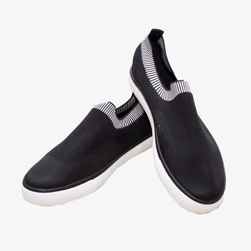 black breathable trainers