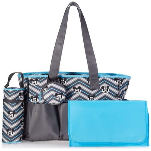 Disney Mickey Mouse Triple Pocket Multi Piece Diaper Bag Set