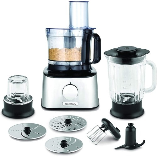 Kenwood Multipro Compact Food Processor - Thermo-resist Glass Blender -  800W - 1.2L - fdm30