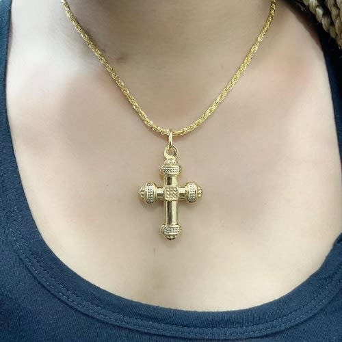 Italian gold discount cross pendant