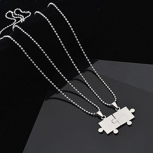 Couples/ Friendship Necklace - Silver | Konga Online Shopping