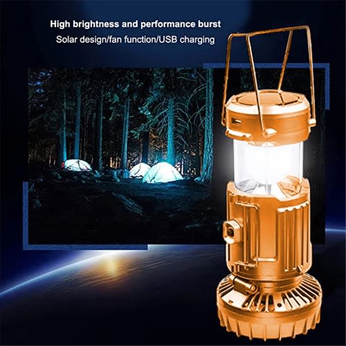 Rechargeable And Solar Light With Fan | Konga Online Shopping