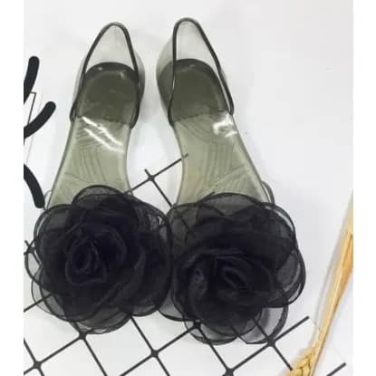 black jelly shoes for adults