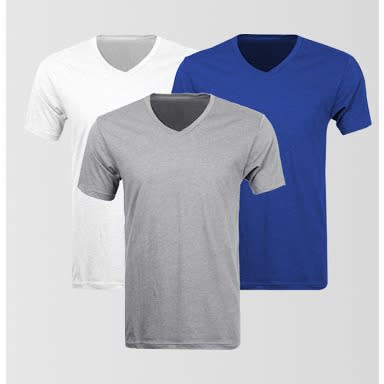 grey v neck shirt