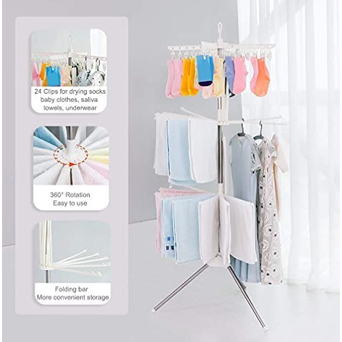Foldable Clothes Drying Clip Hanger -3 Layers | Konga Online Shopping