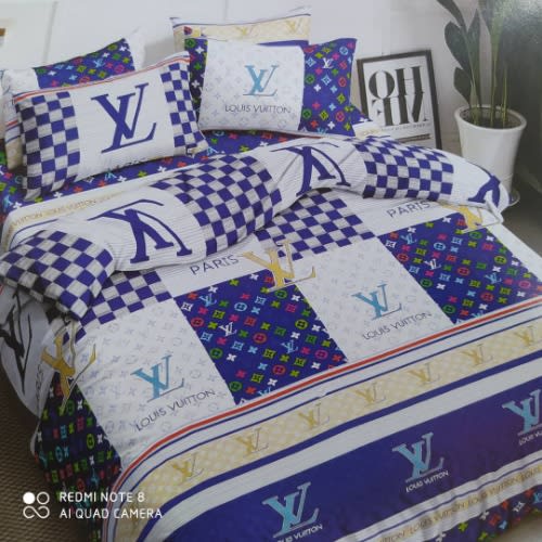 Multicolour Duvet Bedding Sets - Duvet, Flat Bedsheet With 4 Pillowcases - Louis  Vuitton Prints