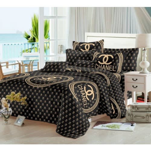 Complete Bedding Set 1 Duvet Comforter 1 Bed Spread 4 Pillow