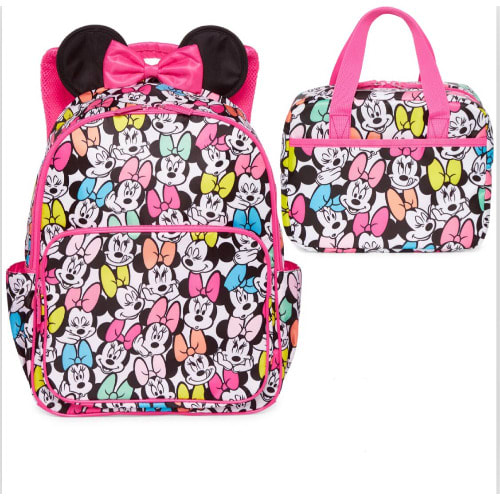 minnie mouse backpack and lunch bag