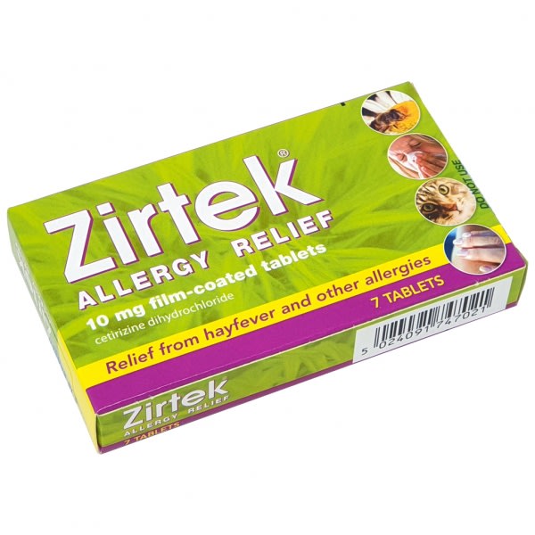 Zirtek Allergy Relief 10mg By 7.
