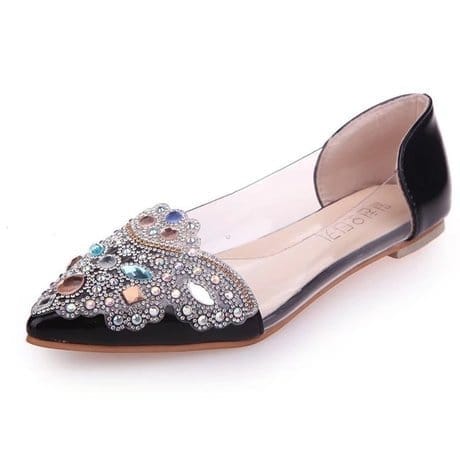 transparent flat shoes