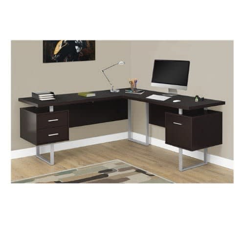 L Shaped Corner Computer Desk Brown Konga Online Shopping