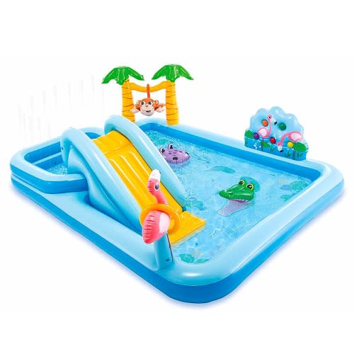 intex jungle adventure play center inflatable kiddie spray wading pool