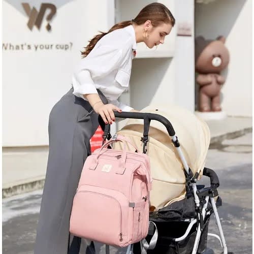 Foldable Diaper Bag With Convertible Crib Space Pink Konga Online Shopping