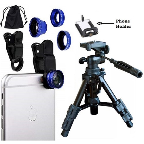Mini Tripod For Smart Phone Camera With Fish Eye 3 In 1 Camera Lens Konga Online Shopping
