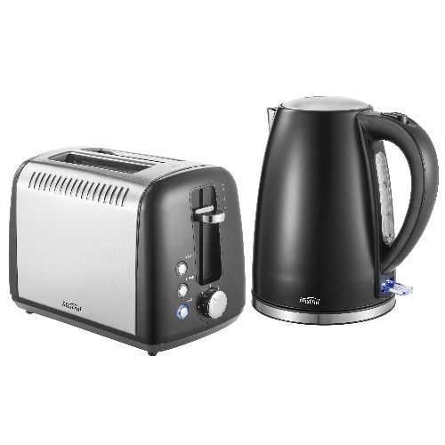 Breakfast Pack 1.7l Kettle 2 Slice Brushed Steel Toaster 400w