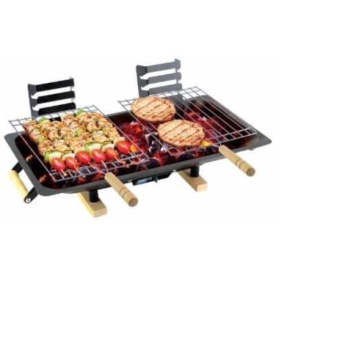 Hibachi Table Top Charcoal Bbq W/twin Gril Konga Online Shopping