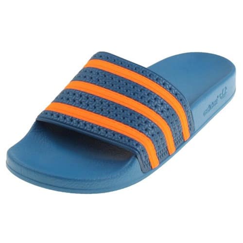 orange adidas slippers